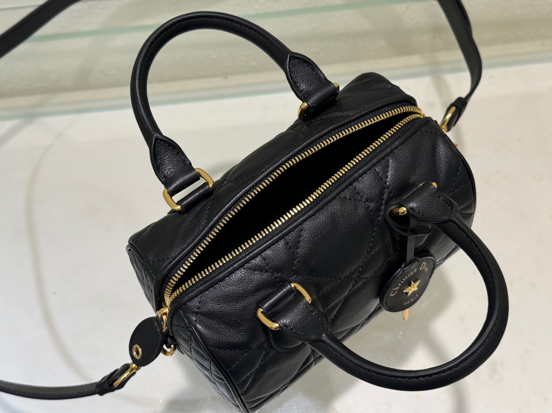 Dior Groove 20 Bag Black Macrocannage Calfskin